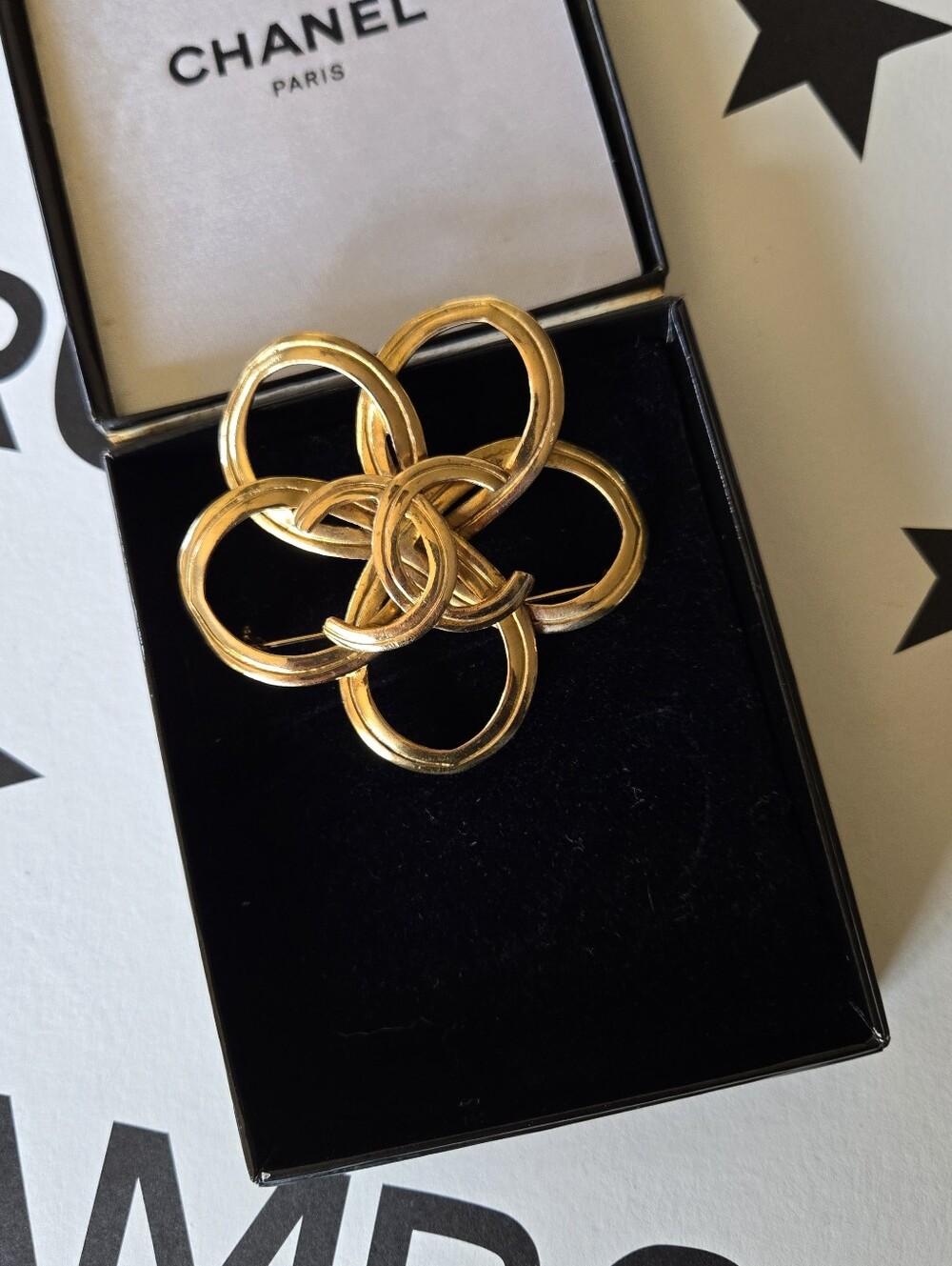 #156 - Chanel Vintage CC Flower Pin Brooch